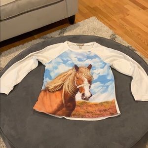 SOLD. Girls equestrian shirt